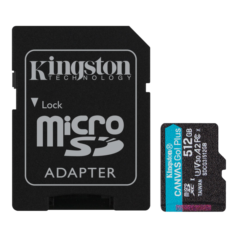Карта пам'яті Kingston MicroSDXC 512GB U3 Canvas Go! Plus (SDCG3/512GB)
